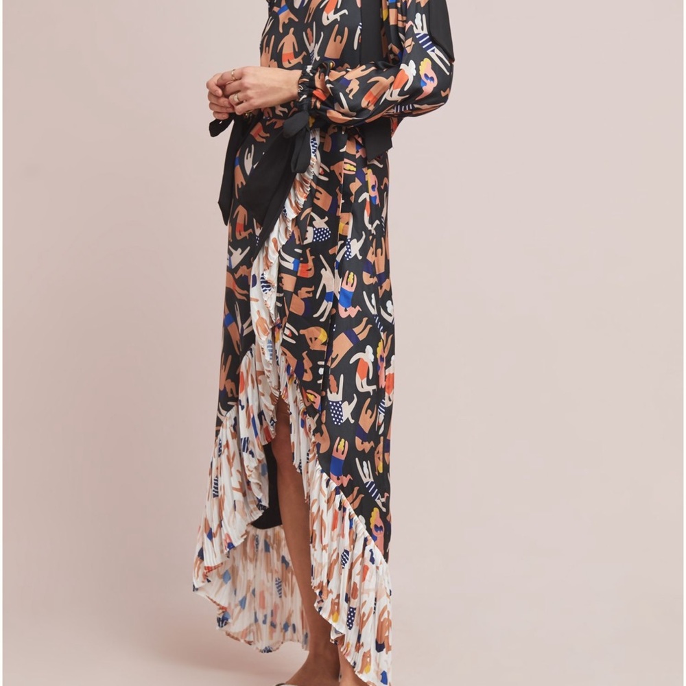 Anthropologie ruffle pleat skirt